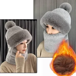 Wild u0026 Free Gear Camping-Werkzeuge|Outdoor-Artikel-Dickes Wintermütze- und Schal-Set – warme, kuschelige Accessoires