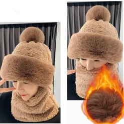 Wild u0026 Free Gear Camping-Werkzeuge|Outdoor-Artikel-Dickes Wintermütze- und Schal-Set – warme, kuschelige Accessoires