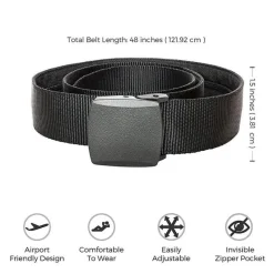 Wilderness Haven Outdoor-Artikel|Camping Im Freien-Diebstahlsichere Reise-Gürteltasche – Versteckte Sicherheitstasche