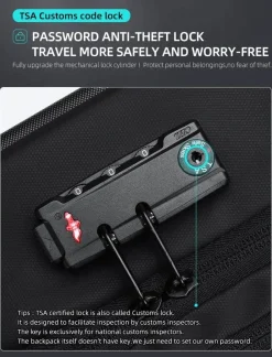 Decor Taschen & Geldbörsen-Diebstahlsicherer USB-Laptop-Rucksack – Stilvolle, sichere Reisetasche