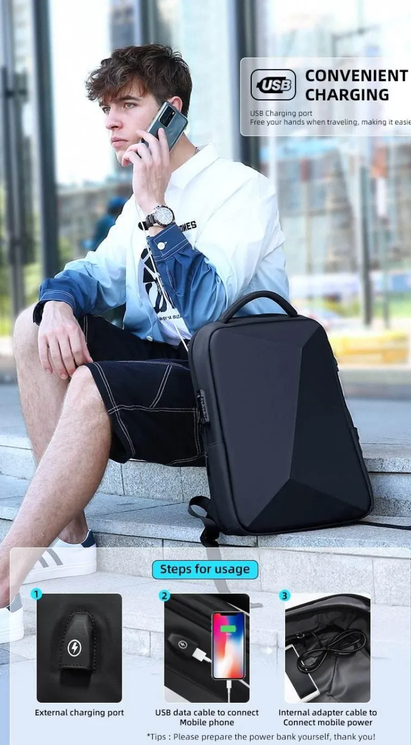 Decor Taschen & Geldbörsen-Diebstahlsicherer USB-Laptop-Rucksack – Stilvolle, sichere Reisetasche