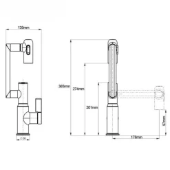 The Blissful Bath Badezimmer-Digital Faucet with Full Rotation Temperature Control - Ultra Spin Technology