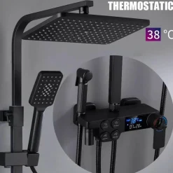 The Blissful Bath Badezimmer-Digital Rainfall Shower System - Hydro Lux LED Shower Set