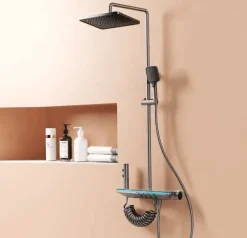 The Blissful Bath Badezimmer-Digital Thermostatic Rainfall Shower Set - High-Pressure Luxury System