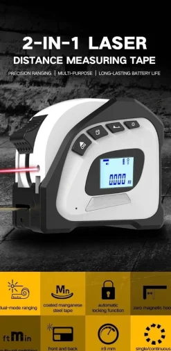 Roam Ready Heimwerkzeuge|Outdoor & Garten-Digitaler Laser-Entfernungsmesser – Präzises Messwerkzeug