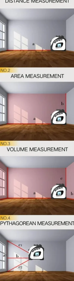 Roam Ready Heimwerkzeuge|Outdoor & Garten-Digitaler Laser-Entfernungsmesser – Präzises Messwerkzeug
