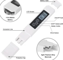 Trail u0026 Beyond Camping-Werkzeuge|Camping Im Freien-Digitaler pH-Wasserqualitätstester – Präzises Testgerät für Aquarien