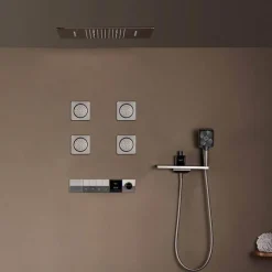 The Blissful Bath Badezimmer-Digitales Regenduschsystem – Multi-Jet-Touchscreen-Duschkopf