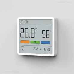 The Decor Haven Gadgets Für Zuhause-Digitales Thermometer und Feuchtigkeitsmessgerät mit Uhr
