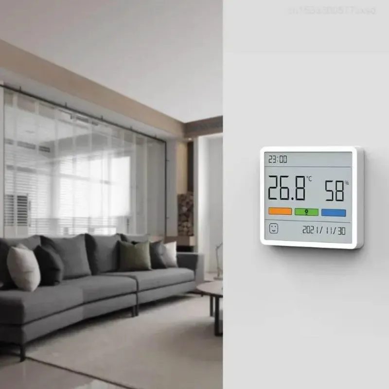 The Decor Haven Gadgets Für Zuhause-Digitales Thermometer und Feuchtigkeitsmessgerät mit Uhr