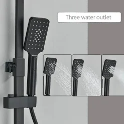 The Blissful Bath Badezimmer-Digitales Thermostat-Duschset – Stilvolles Druckduschsystem