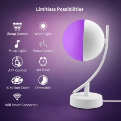 Comfort u0026 Style Beleuchtung-Dimmbare LED-Schreibtischlampe – Elegante, intelligente Sprachsteuerung