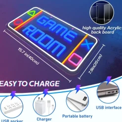 The Gilded Nest Beleuchtung-Dimmbares LED-Neonschild - Spielzimmer-Dekorlicht