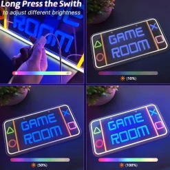 The Gilded Nest Beleuchtung-Dimmbares LED-Neonschild - Spielzimmer-Dekorlicht