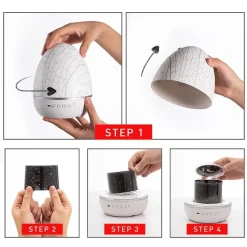 Bright Accents Beleuchtung-Dinosaurier-Ei-Nachtlicht - Projektionslampe fürs Kinderzimmer