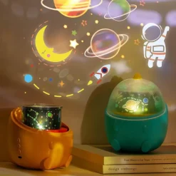 Bright Accents Beleuchtung-Dinosaurier-Nachtlichtprojektor – Bunte Schlaflampe mit Dino-Motiv für Kinder für eine zauberhafte Schlafenszeit