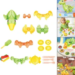 The Decor Haven Babyspielzeug-Dinosaurier-Ton-Modellierset - Pädagogisches Kreativspielzeug