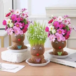 Adventure Basecamp Camping Im Freien|Outdoor-Artikel-DIY Pflanzbare Puppe – Umweltfreundliches Pflanzenkopf-Spielzeug