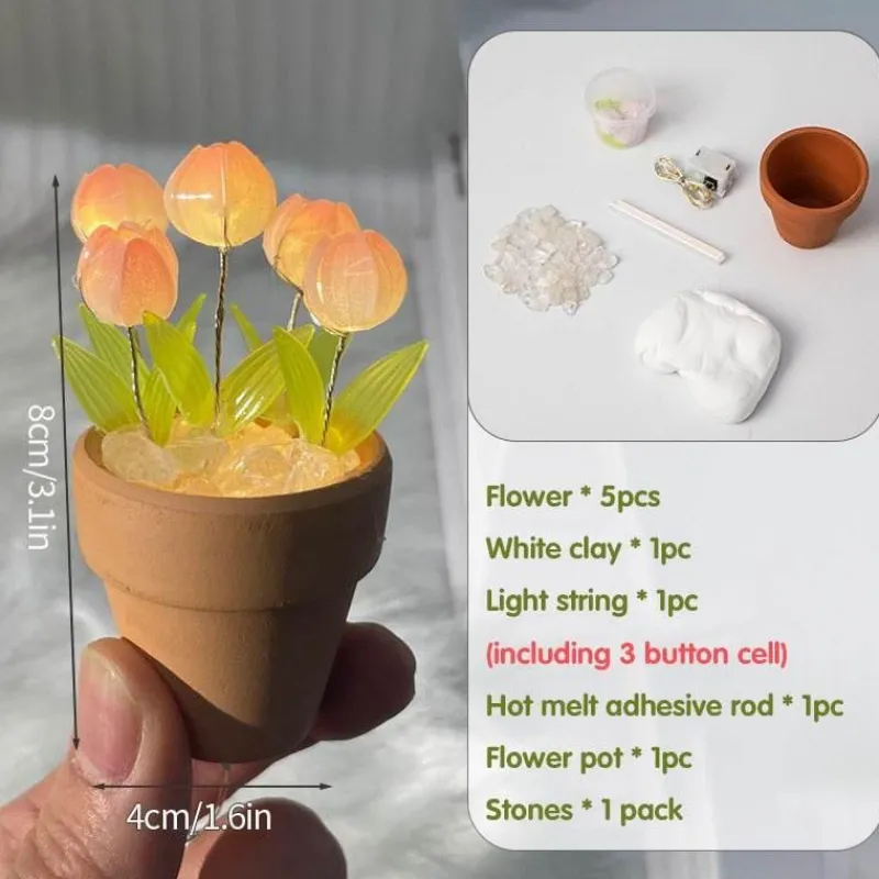 Willow u0026 Whim Beleuchtung-DIY Rose Glow Nachtlampe - Kreativer Wohndekor-Akzent