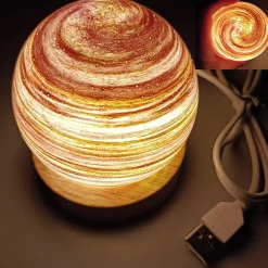 Accent u0026 Adorn Beleuchtung-3D-Kristallplaneten-Nachtlampe – LED-Atmosphärenleuchte