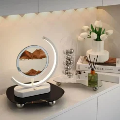 Willow u0026 Whim Beleuchtung-3D-LED-Sandkunstlampe – fließendes Licht, Heimdekoration