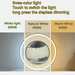 Willow u0026 Whim Beleuchtung-3D-LED-Sandkunstlampe – fließendes Licht, Heimdekoration