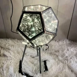 Bright Accents Beleuchtung-Dodekaedrisches LED-Nachtlicht – Einzigartige geometrische Lampe