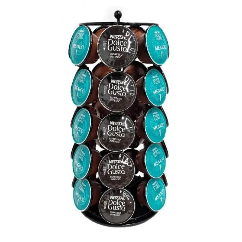 Tom Küche & Esszimmer-Dolce Gusto Kapselhalter – Drehbares Kapselaufbewahrungsregal für 35 Kaffeekapseln
