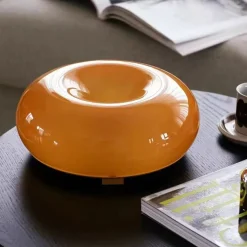 The Gilded Nest Wohndeko|Beleuchtung-Donut Glow Glass Lamp – Warm Ambient Light with 3 Modes