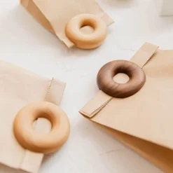 Deco Küche & Esszimmer-Donut-Verschlussklammern aus Holz – 6er-Set Zubehör zur Lebensmittelaufbewahrung