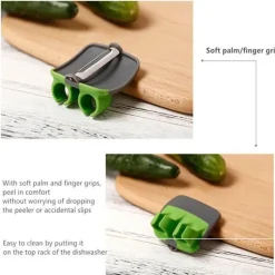 Deco Küche & Esszimmer-Doppelfinger-Gemüseschäler – Ergonomisches Küchenwerkzeug für müheloses Gemüsevorbereiten