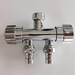 The Culinary Kit Küche & Esszimmer-Doppelkopf-Gartenwasserhahn - Wasserstation mit zwei Wasserhähnen für den Außenbereich