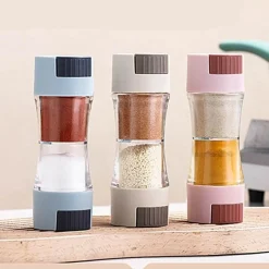 Space Savvy Küche & Esszimmer-Doppelkopf-Gewürzspender - Gewürzbehälter