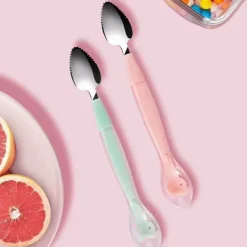 Kinder The Decor Haven Kinderwagen & Zubehör-Doppelköpfiger Babylöffel – Doppeltes Fütterungsgeschirr für Kleinkinder