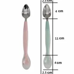 Kinder The Decor Haven Kinderwagen & Zubehör-Doppelköpfiger Babylöffel – Doppeltes Fütterungsgeschirr für Kleinkinder