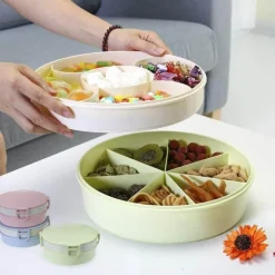 The Decor Haven Küche & Esszimmer-Doppellagige Snackbox - Vorratsbehälter für Lebensmittel