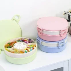 The Decor Haven Küche & Esszimmer-Doppellagige Snackbox - Vorratsbehälter für Lebensmittel