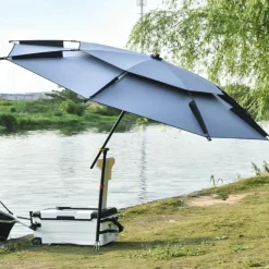 The Outdoor Vault Camping-Werkzeuge|Camping Im Freien-Doppellagiger Angelschirm – Outdoor-Überdachung zum Angeln und Camping