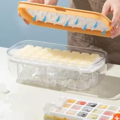 The Cozy Mug Küche & Esszimmer-Doppelschichtige Eiswürfelschale - Eiswürfel-Organizer