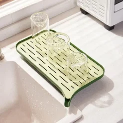 The Culinary Kit Küche & Esszimmer-Doppelschichtige Küchenabtropfschale – platzsparender Organizer