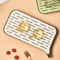 The Culinary Kit Küche & Esszimmer-Doppelschichtige Küchenabtropfschale – platzsparender Organizer