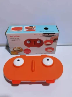 Tom Küche & Esszimmer-Doppelschichtiger Eierkocher aus Silikon für perfekt pochierte Eier, mikrowellengeeignet