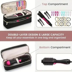 PureGlow Frauenpflege|Körperpflege-Doppelschichtiger Kosmetik-Organizer mit großem Fassungsvermögen – Reise-Make-up-Tasche