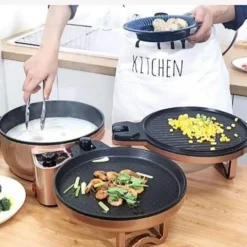 The Culinary Kit Küche & Esszimmer-Doppelseitige elektrische Backform - Multifunktionales Grillgeschirr