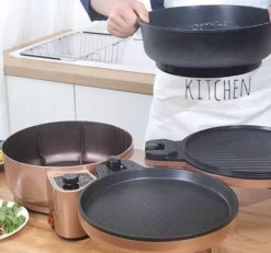 The Culinary Kit Küche & Esszimmer-Doppelseitige elektrische Backform - Multifunktionales Grillgeschirr