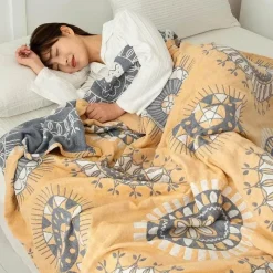 Wrap u0026 Relax Bettzeug-Doppelte Baumwolldecke - Weiche, atmungsaktive Bettdecke