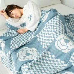 Wrap u0026 Relax Bettzeug-Doppelte Baumwolldecke - Weiche, atmungsaktive Bettdecke