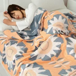 Wrap u0026 Relax Bettzeug-Doppelte Baumwolldecke - Weiche, atmungsaktive Bettdecke