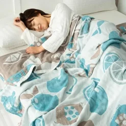 Wrap u0026 Relax Bettzeug-Doppelte Baumwolldecke - Weiche, atmungsaktive Bettdecke