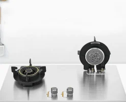 Deco Küche & Esszimmer-Doppelter Gasherd aus Edelstahl – verstellbares Lift-Design